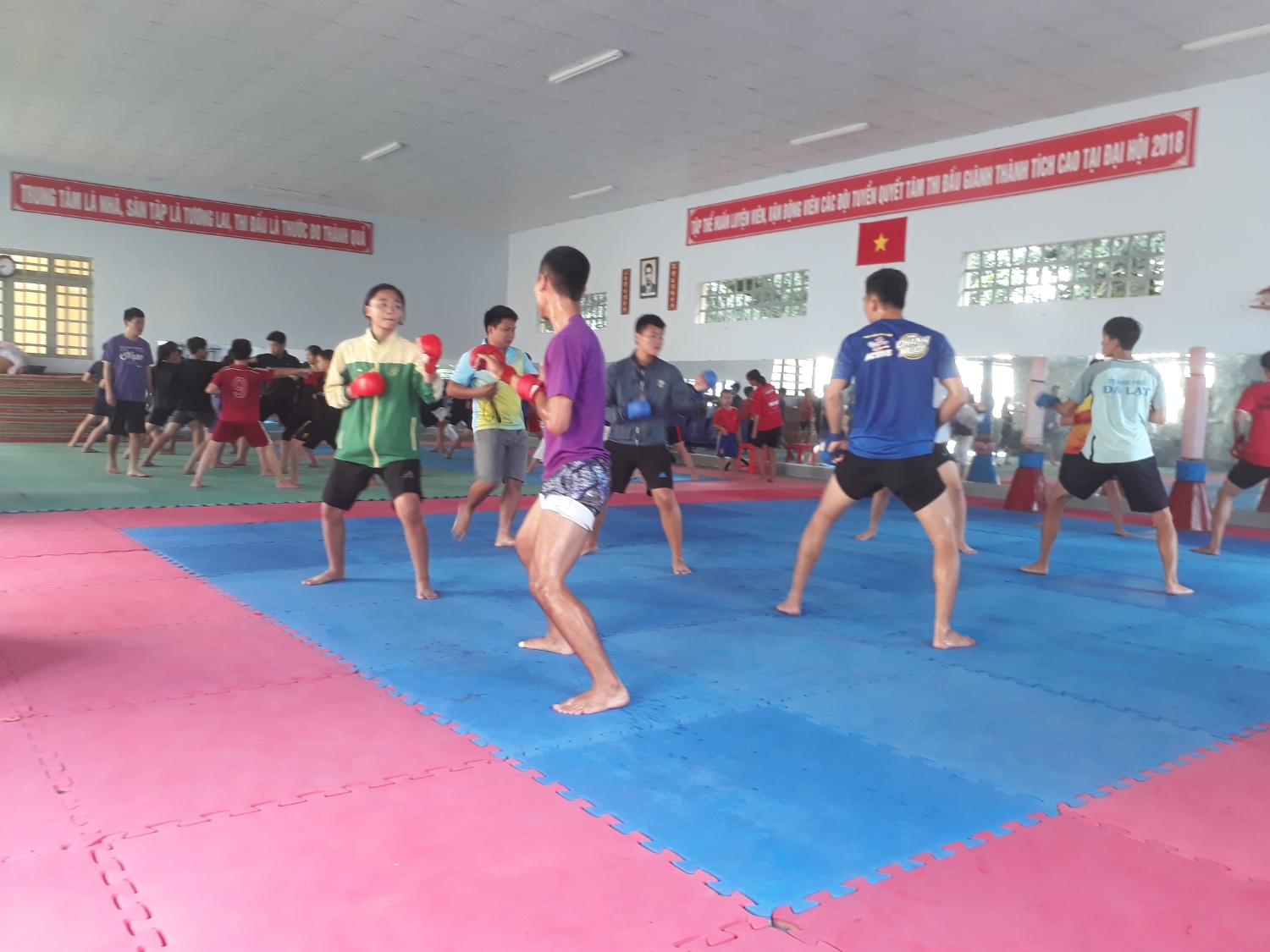 Đội tuyển Karate tập luyện